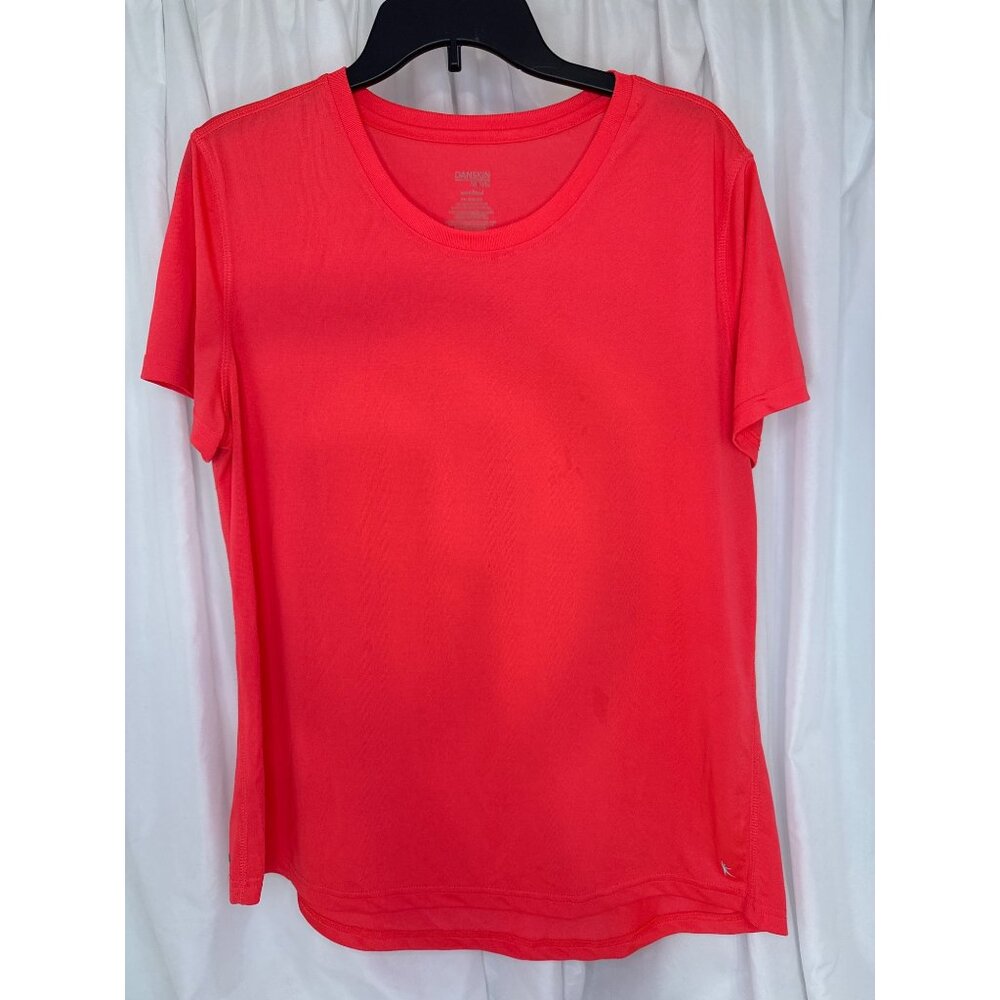 Danskin Now Womens Semi-Fitted Dri-More Short Sleeve Hot Pink T-Shirt Size 2X